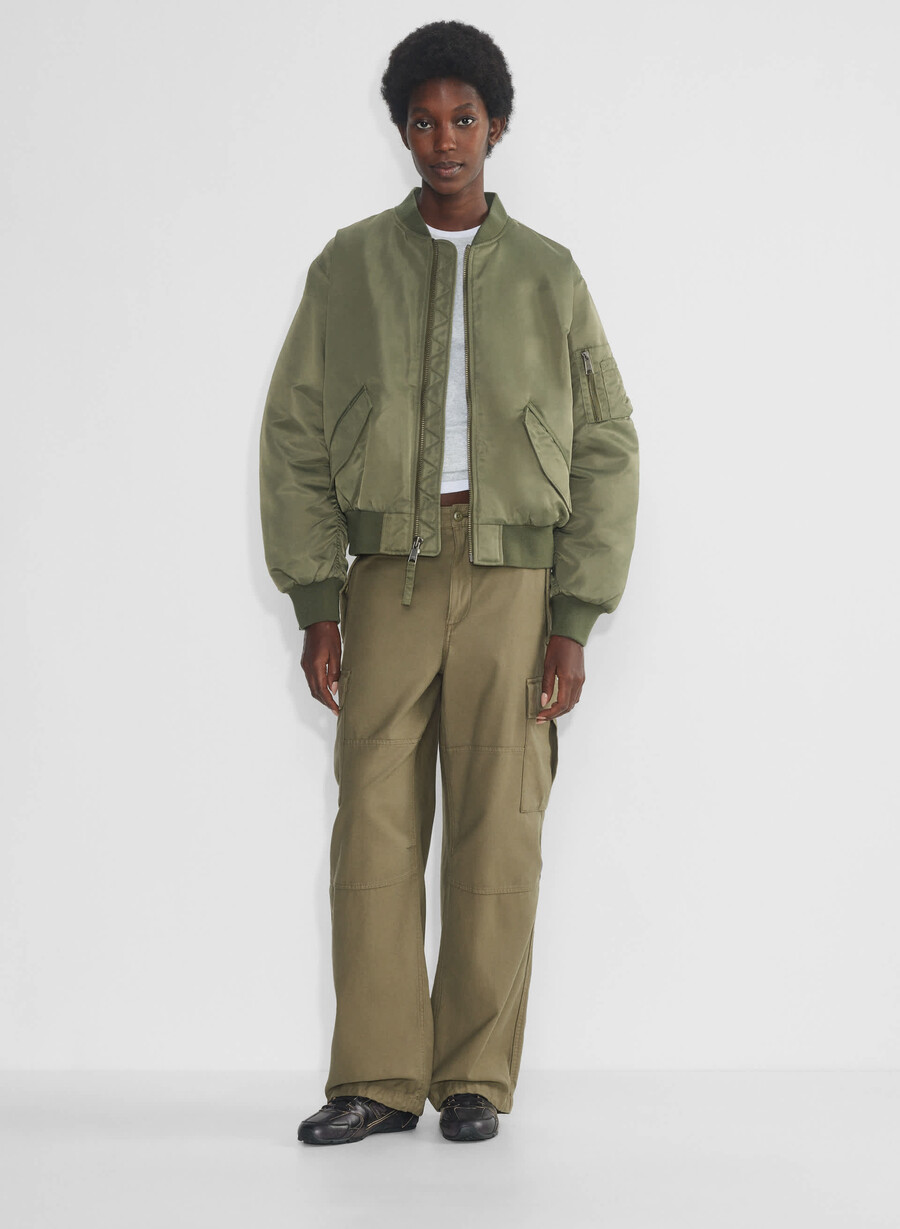 brea bomber army green