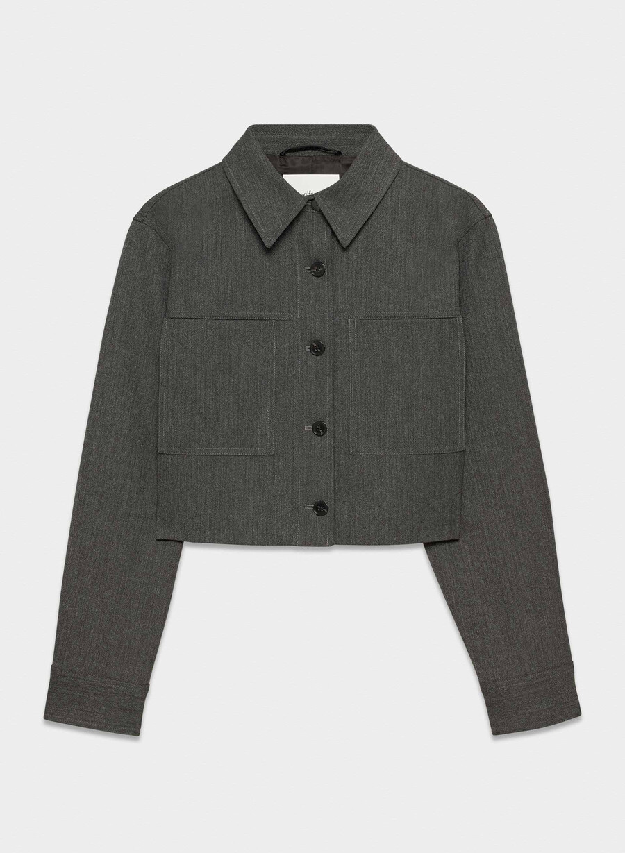 liten cropped jakke chaney svartgrÅ
