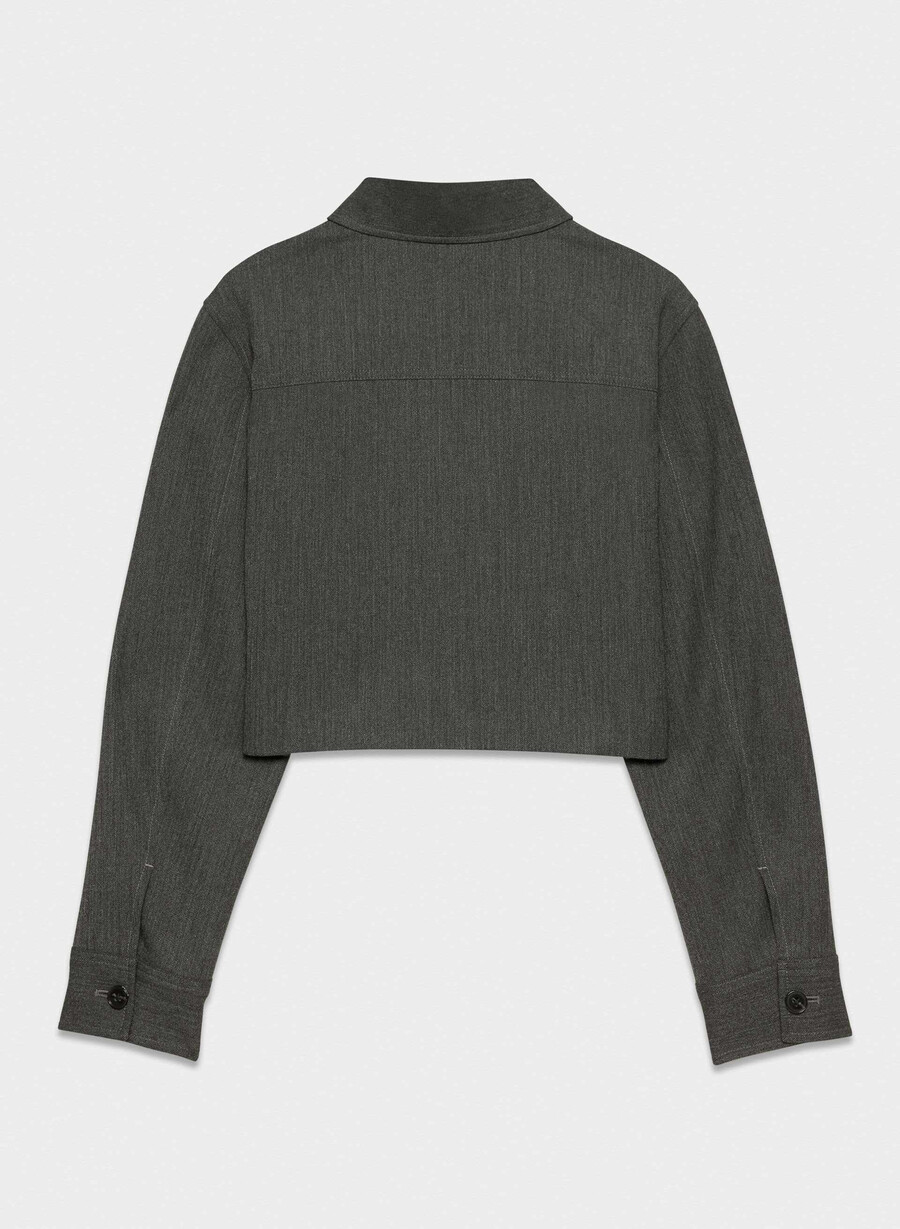 liten cropped jakke chaney svartgrÅ