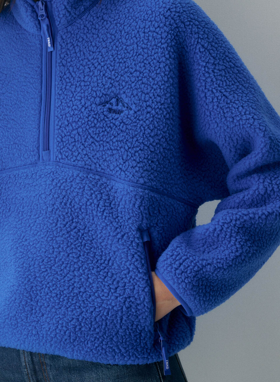 polartec thermal pro genser med halv glidelås og høy hofte jazz blÅ
