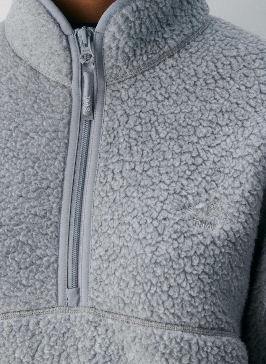 polartec thermal pro genser med halv glidelås og høy hofte lynget sportsgrÅ