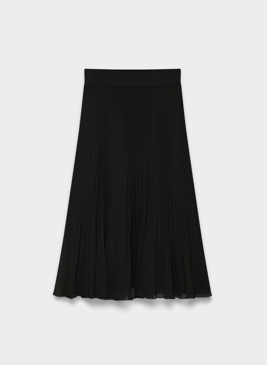 twirl plissert skjørt svart