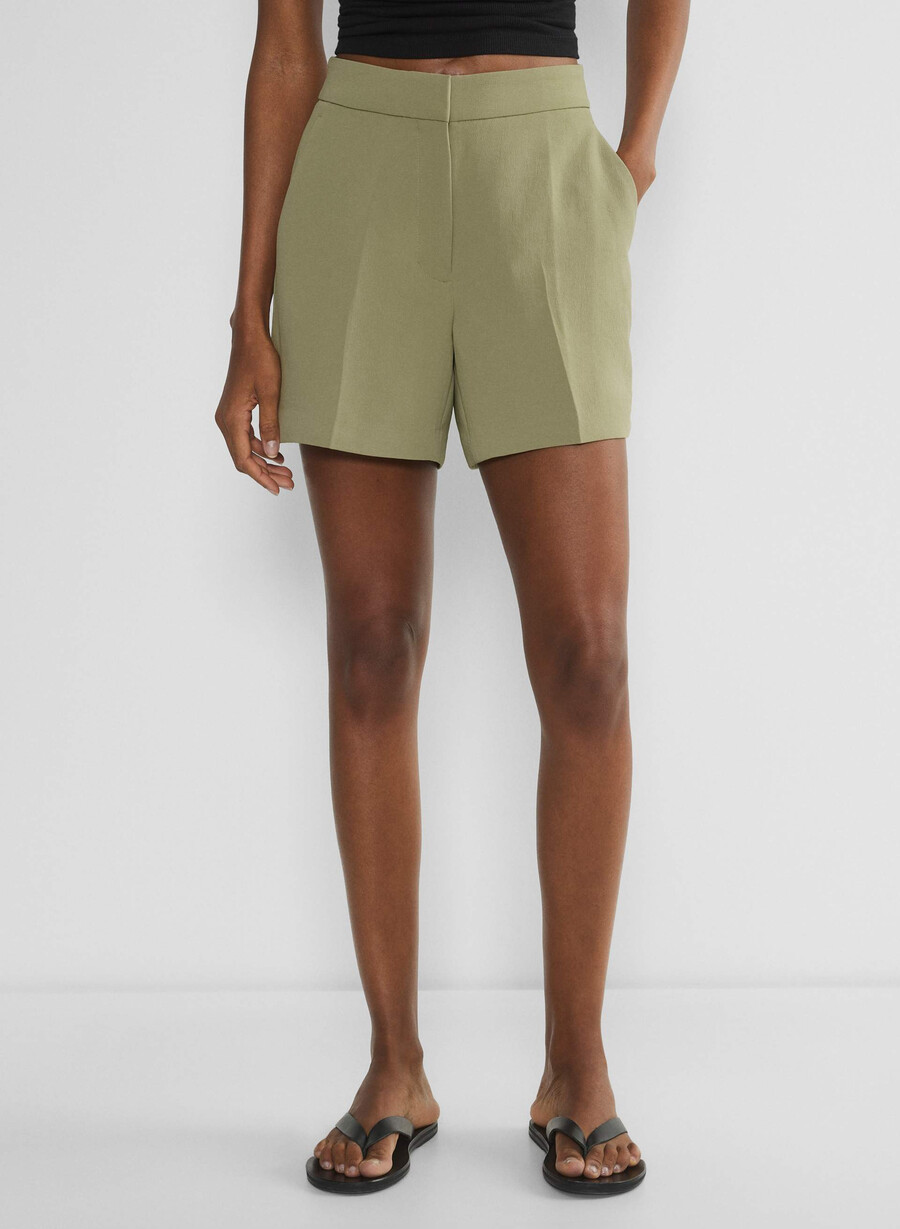 the limitless short mid-thigh – crepette soltØrket oliven