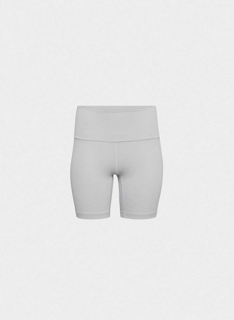 butter cheeky høyt midje 7 shorts i melange med krom