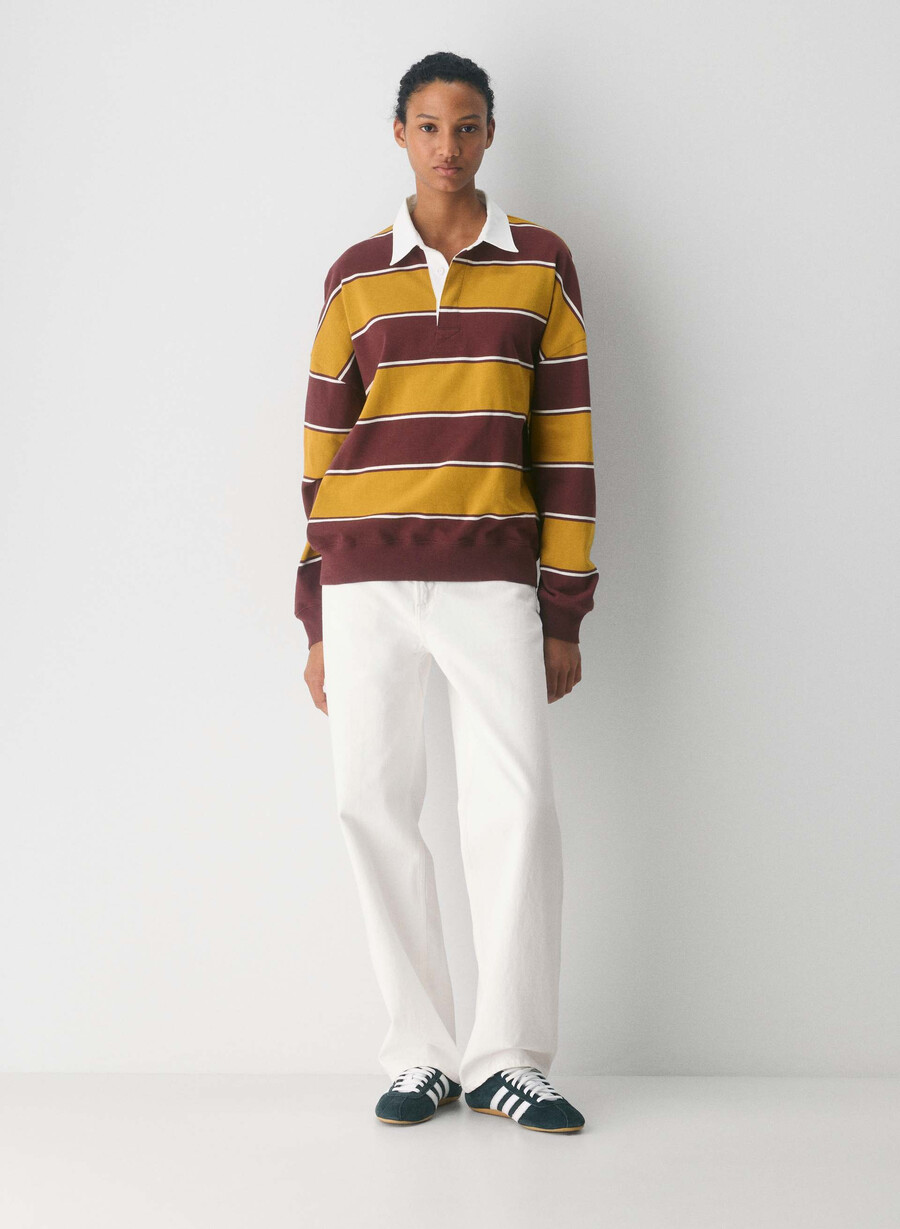 mighty cotton lomu polo langermet gull cst gulsmc brgn