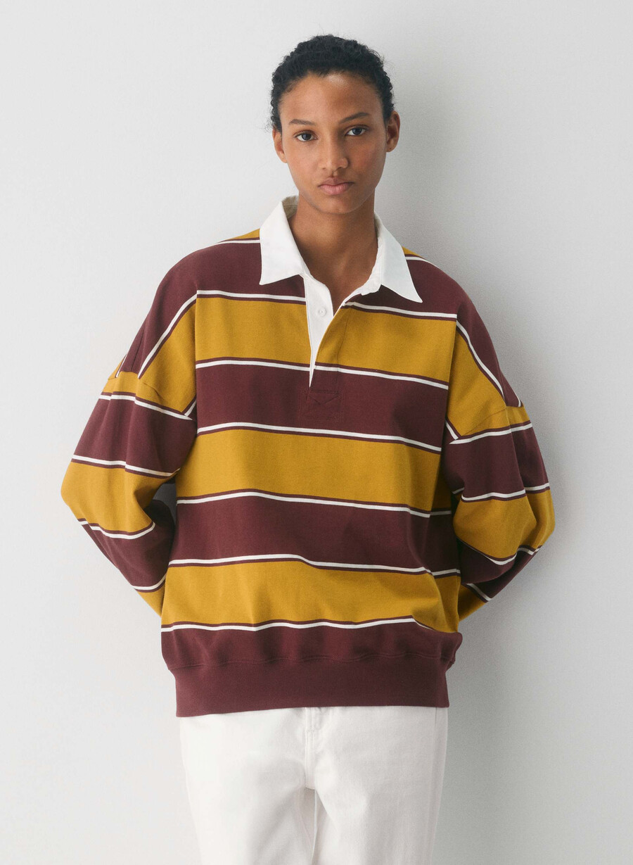 mighty cotton lomu polo langermet gull cst gulsmc brgn