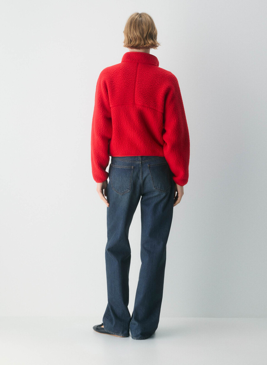 polartec thermal pro mockneck hi-hip zip-up blinkende rØd