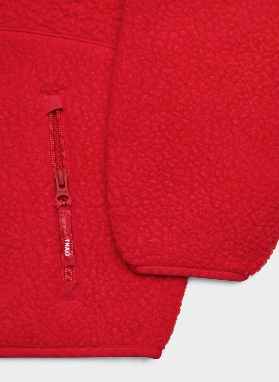 polartec thermal pro mockneck hi-hip zip-up blinkende rØd