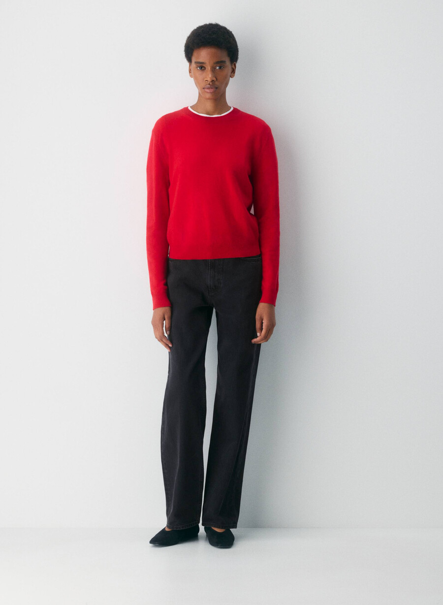 bare cashmere touchstone genser blinkende rØd