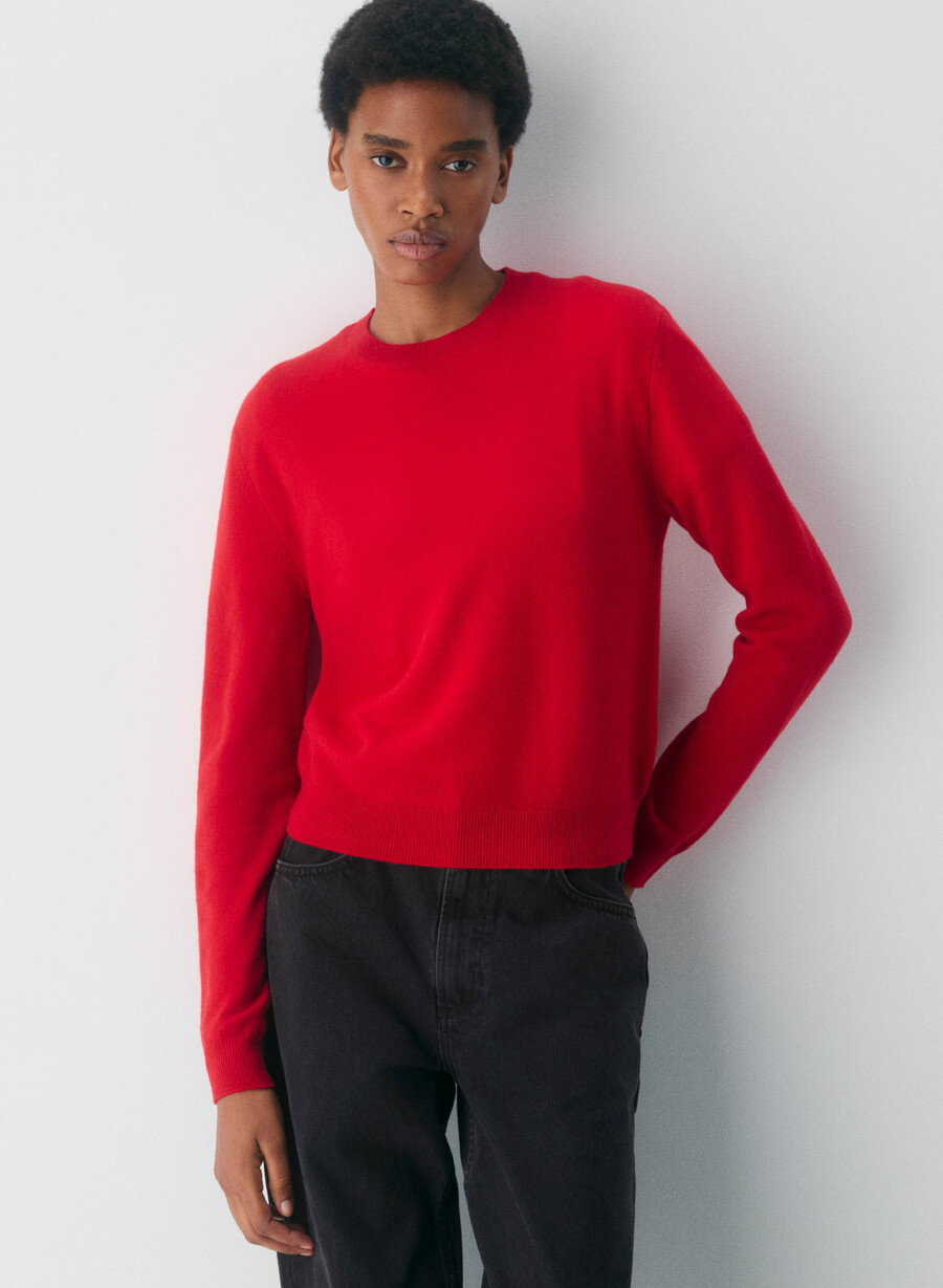 bare cashmere touchstone genser blinkende rØd