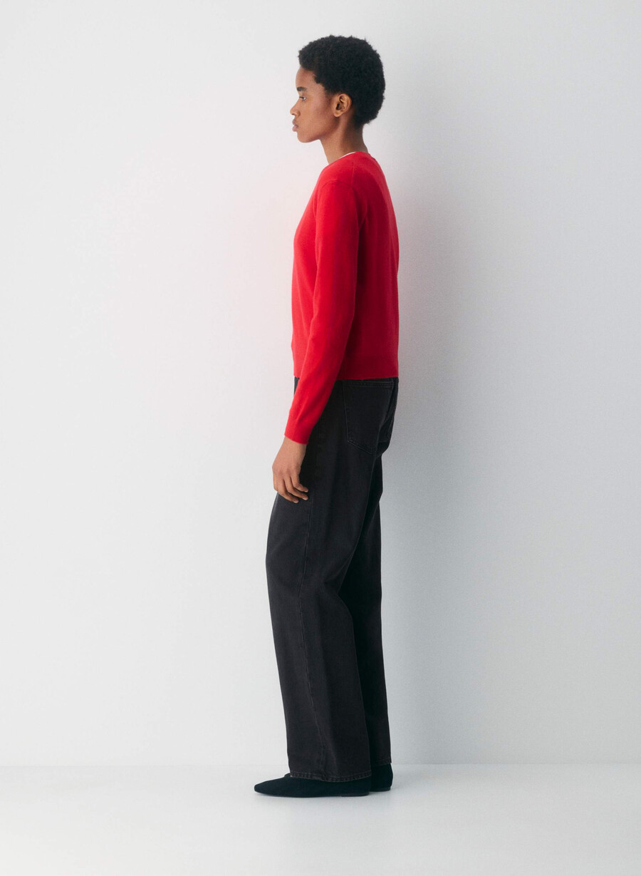 bare cashmere touchstone genser blinkende rØd