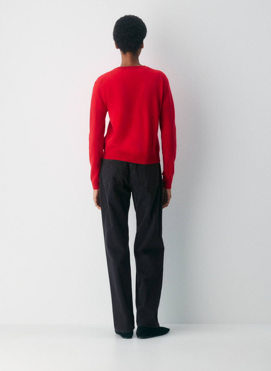 bare cashmere touchstone genser blinkende rØd