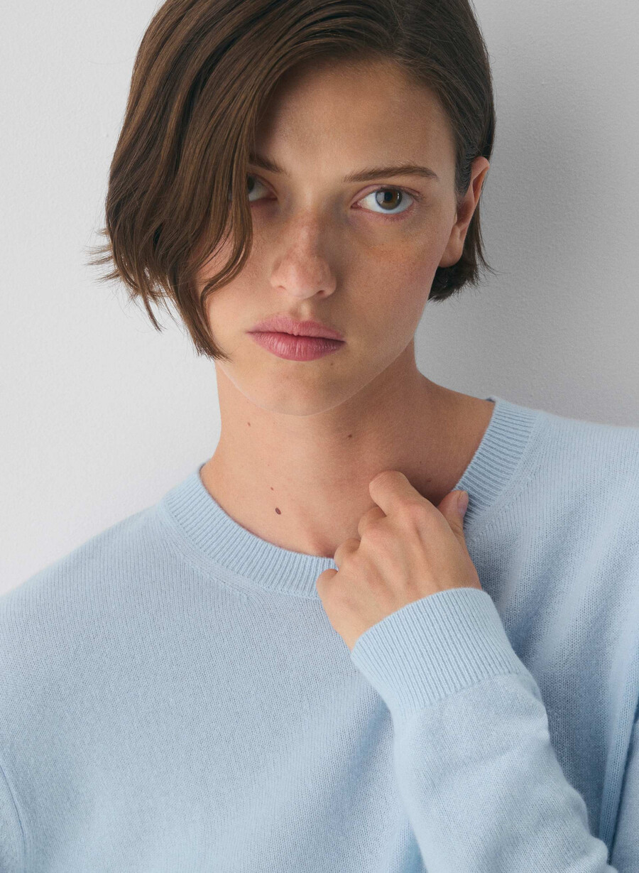 bare cashmere touchstone genser villa blÅ