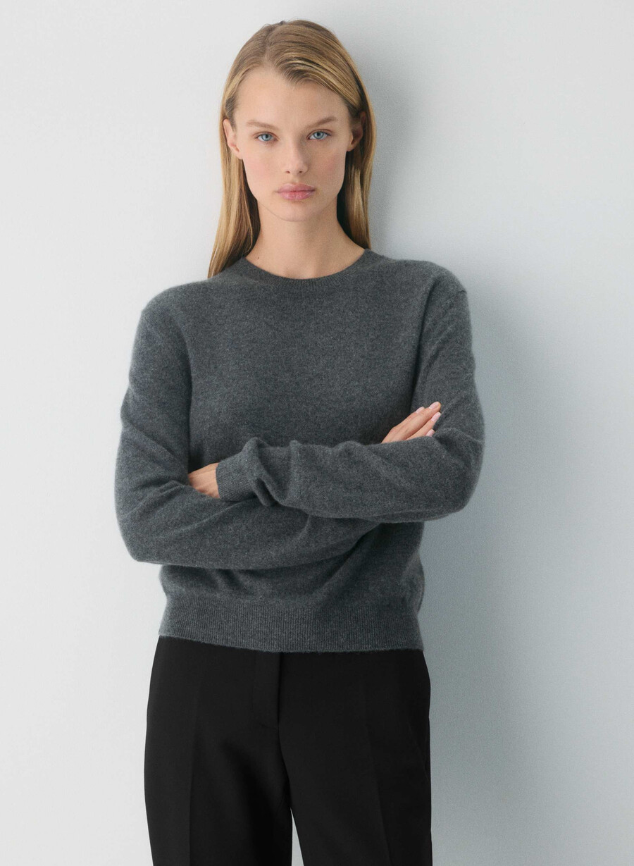 bare cashmere touchstone genser melang grØnn