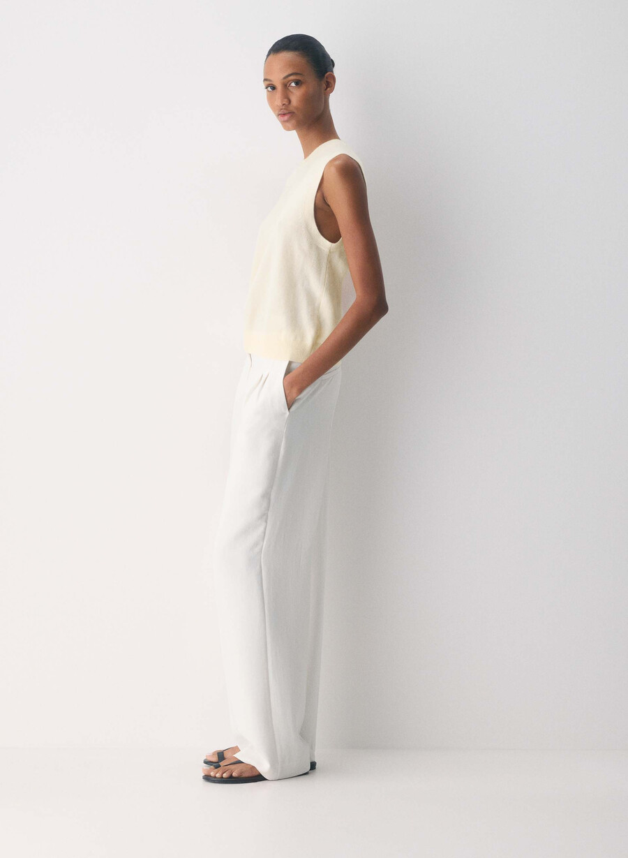 bare cashmere monogram genservest lys bjØrk