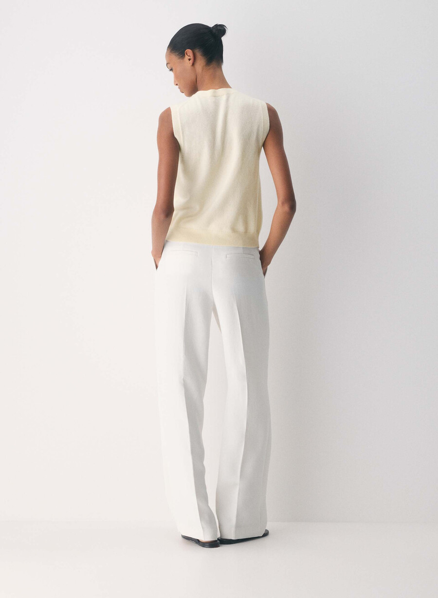 bare cashmere monogram genservest lys bjØrk