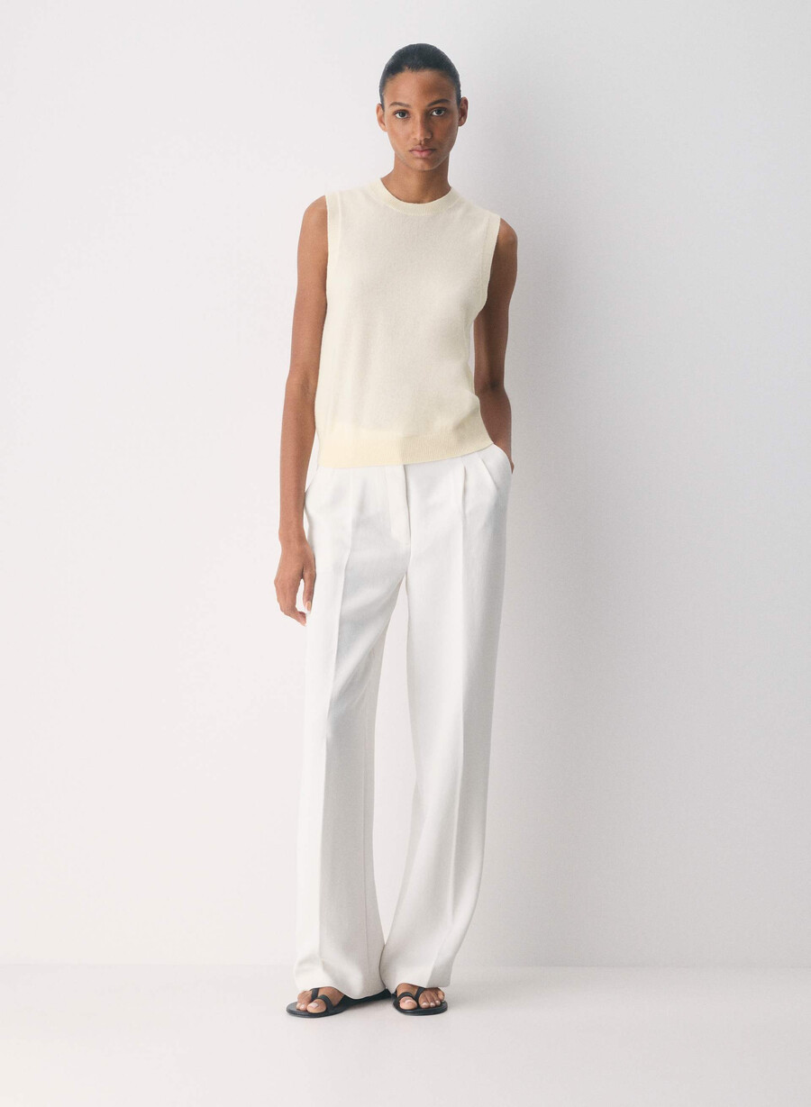 bare cashmere monogram genservest lys bjØrk