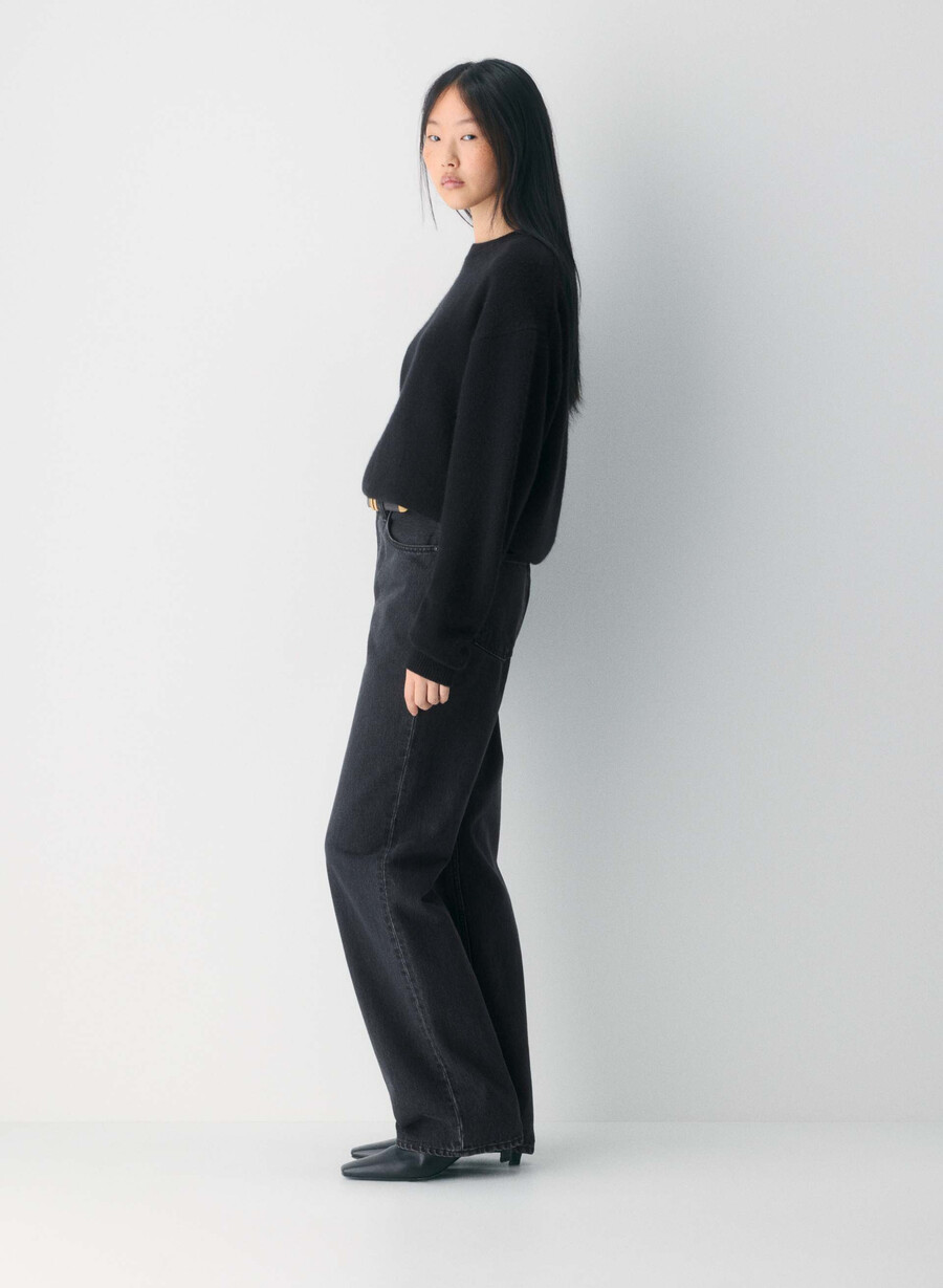essential cashmere relic genser svart