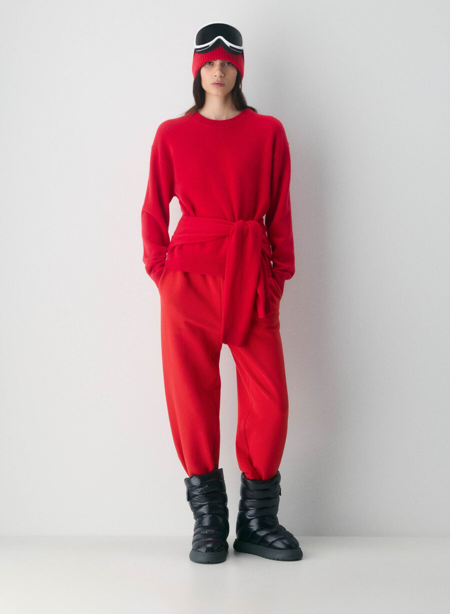 essential cashmere relic genser blinkende rØd