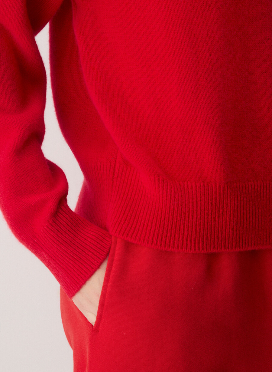 essential cashmere relic genser blinkende rØd