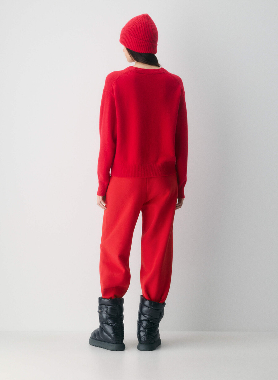essential cashmere relic genser blinkende rØd