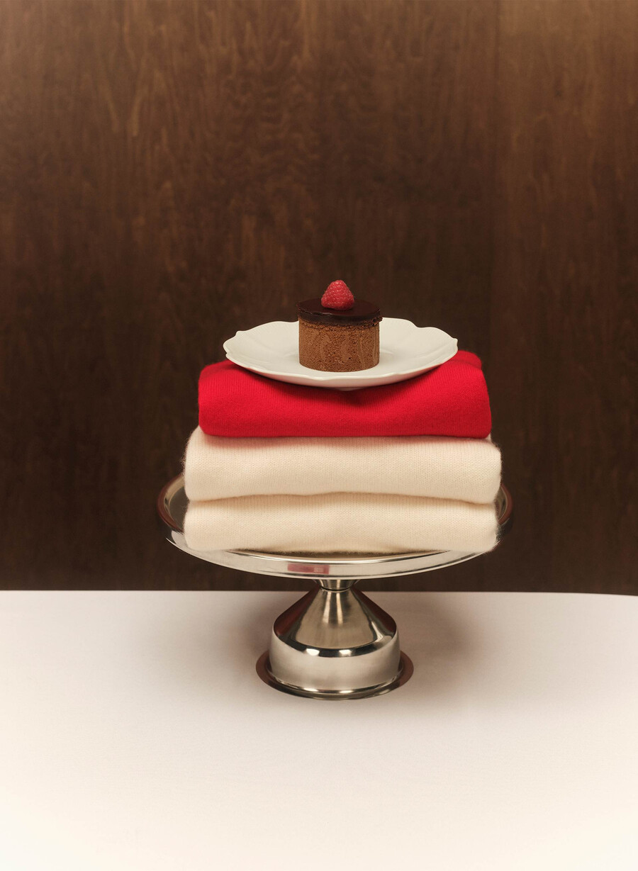 essential cashmere relic genser blinkende rØd