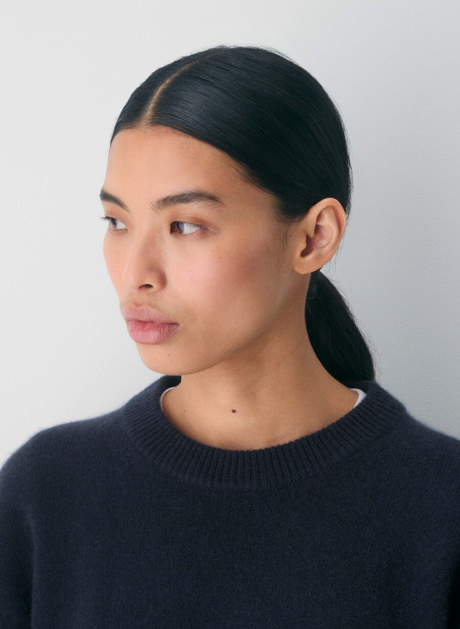 essential cashmere relic genser mØrk navyblÅ