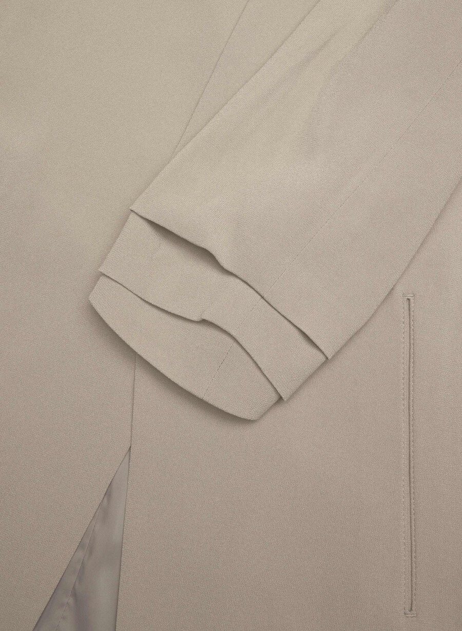 power blazer - mirror crepe nomad taupe