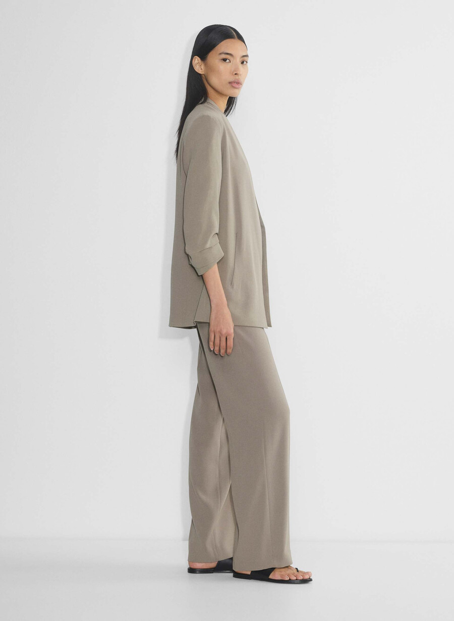 power blazer - mirror crepe nomad taupe