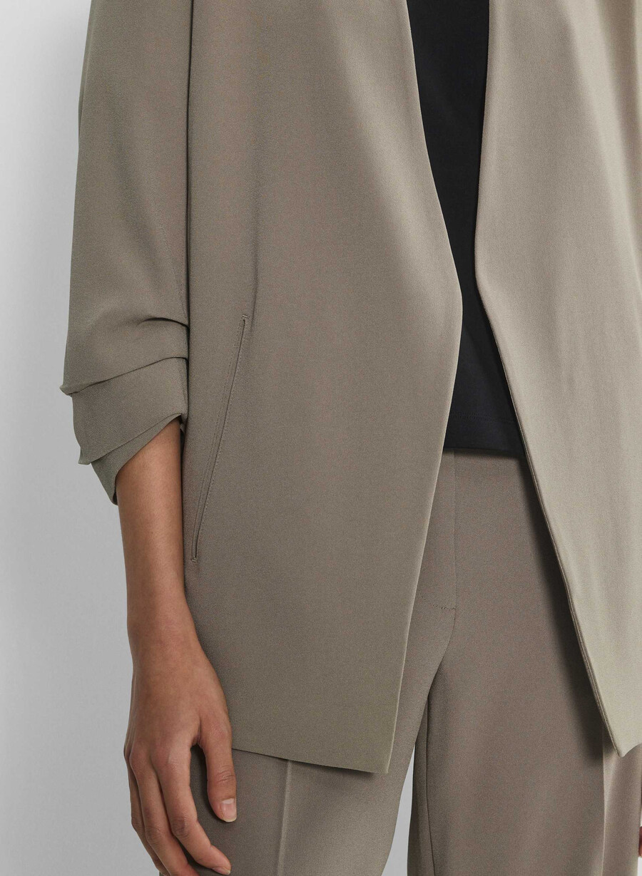 power blazer - mirror crepe nomad taupe