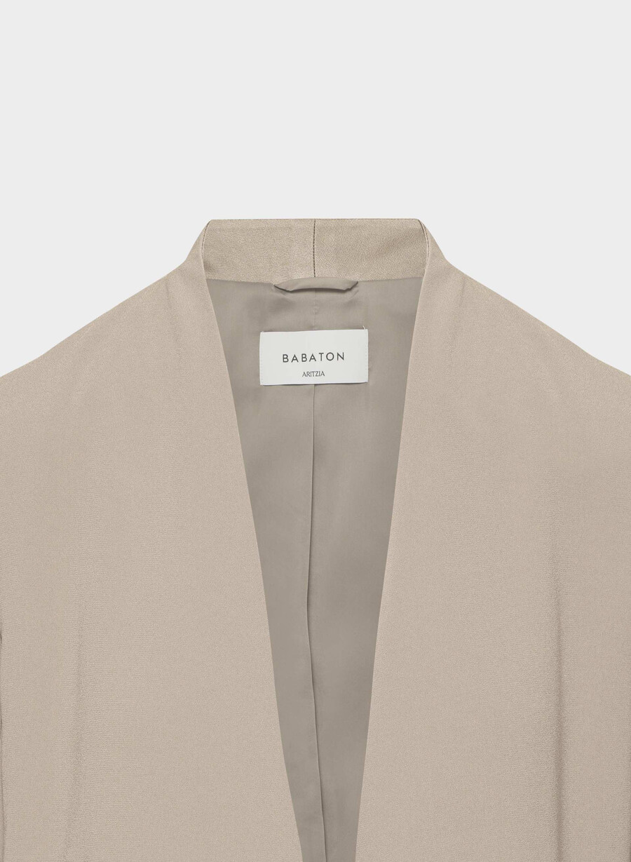 power blazer - mirror crepe nomad taupe