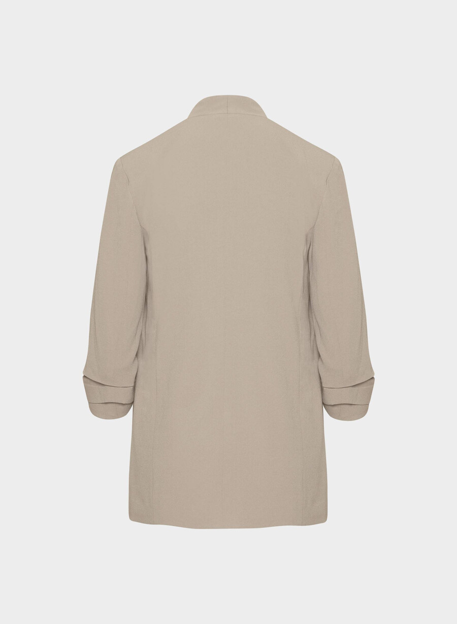 power blazer - mirror crepe nomad taupe