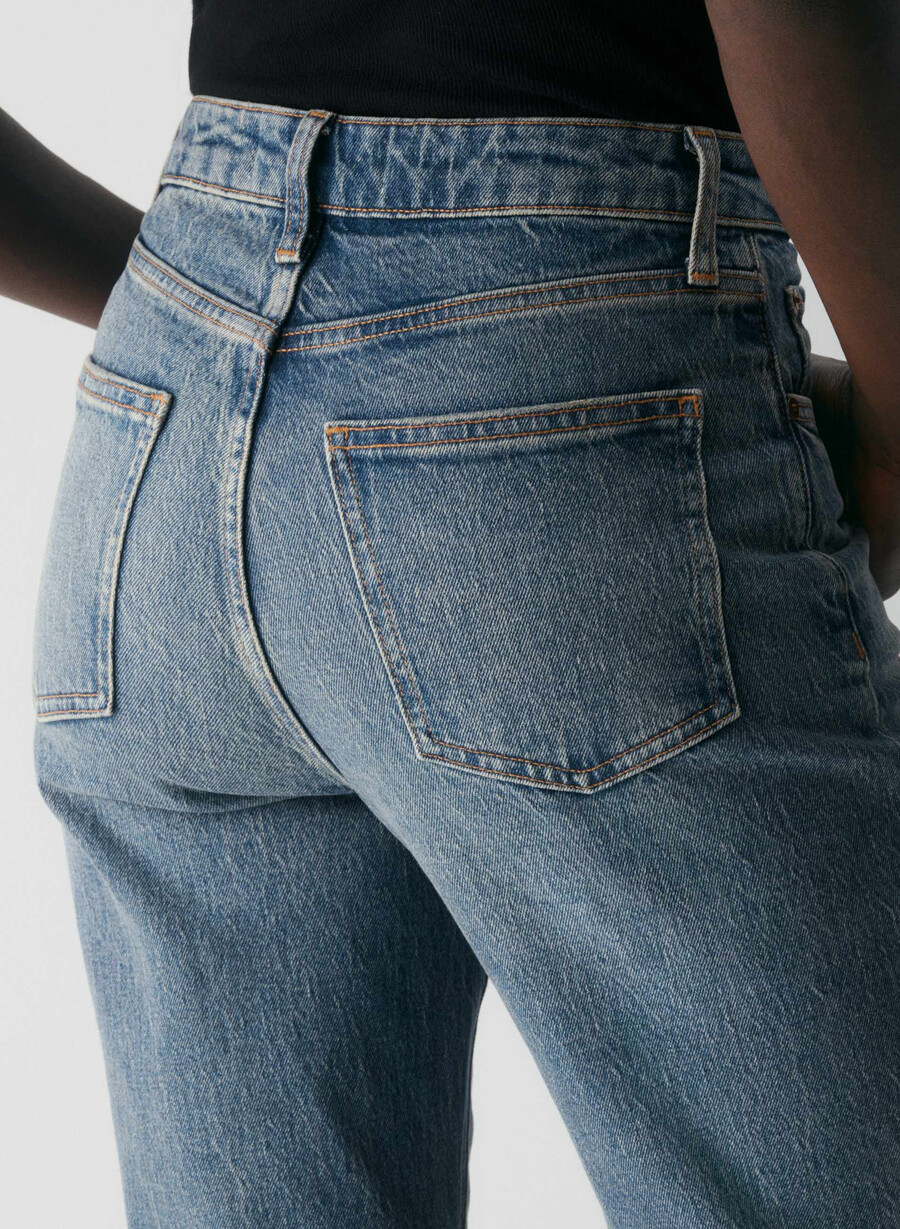 denim forum remy curve-fit høy-rise brede jeans vintage medium blå