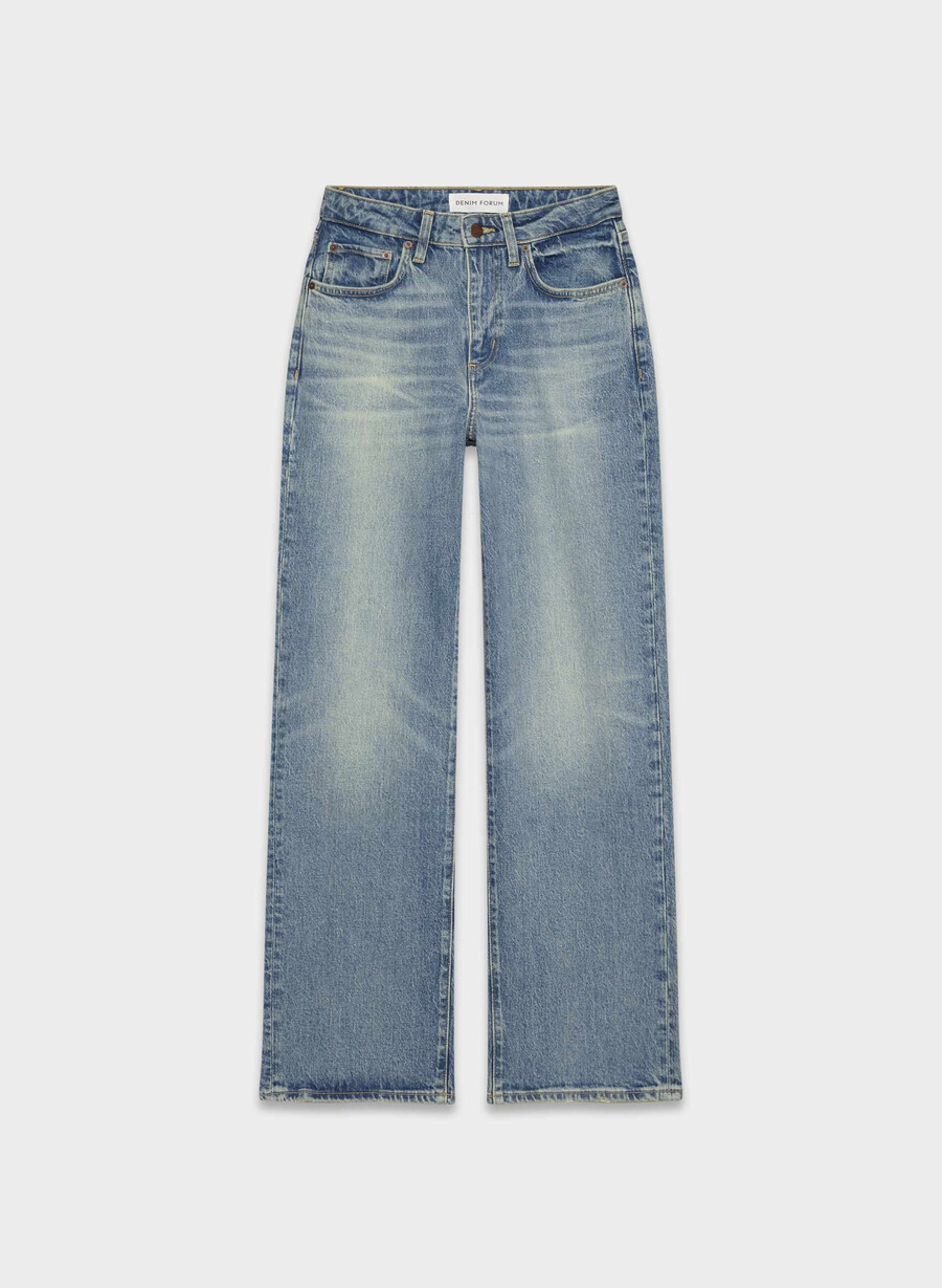 denim forum remy curve-fit høy-rise brede jeans vintage medium blå