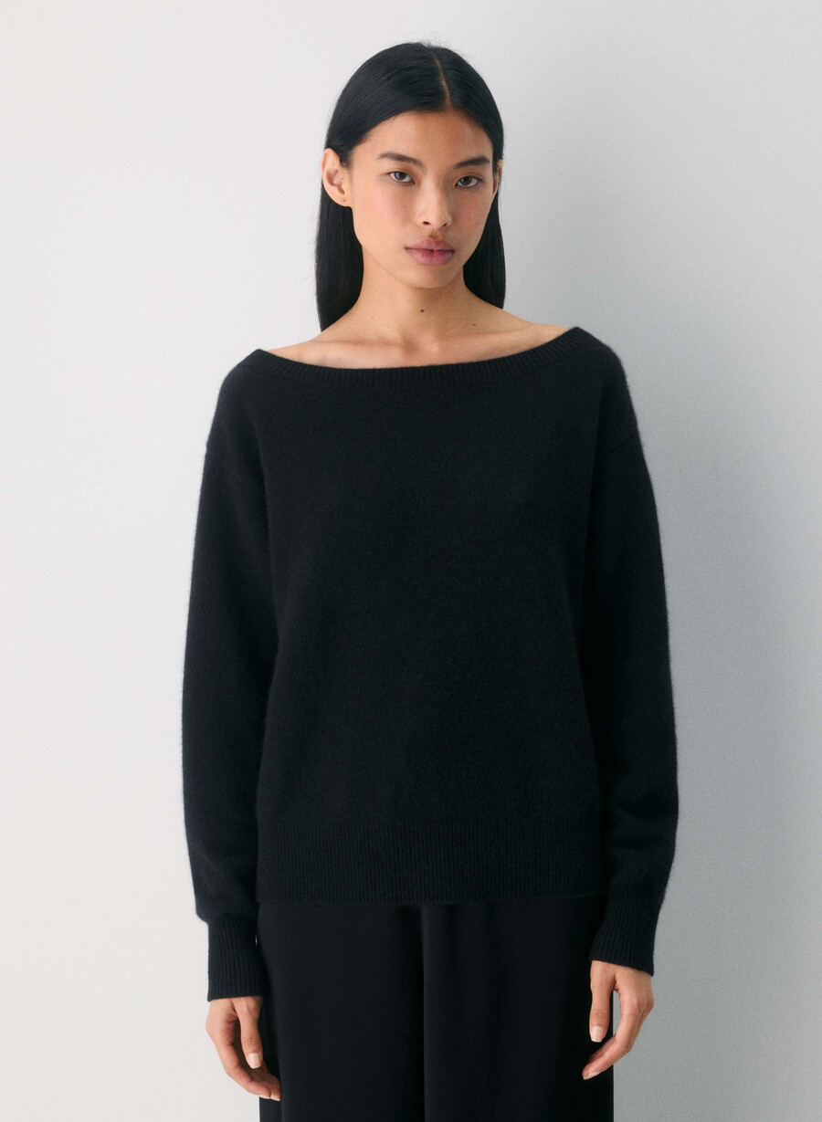 essential cashmere nuance genser svart