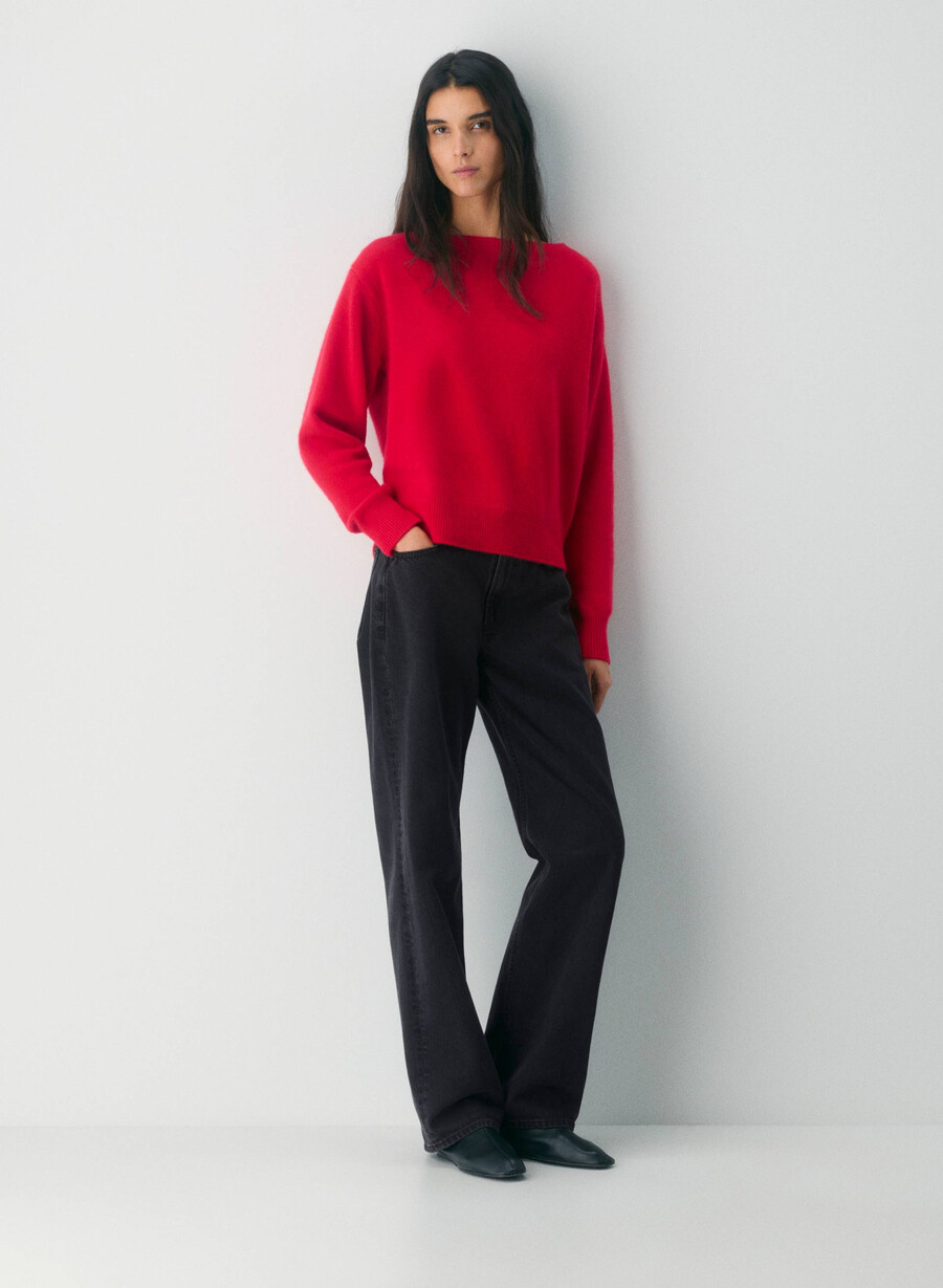 essential cashmere nuance genser blinkende rØd