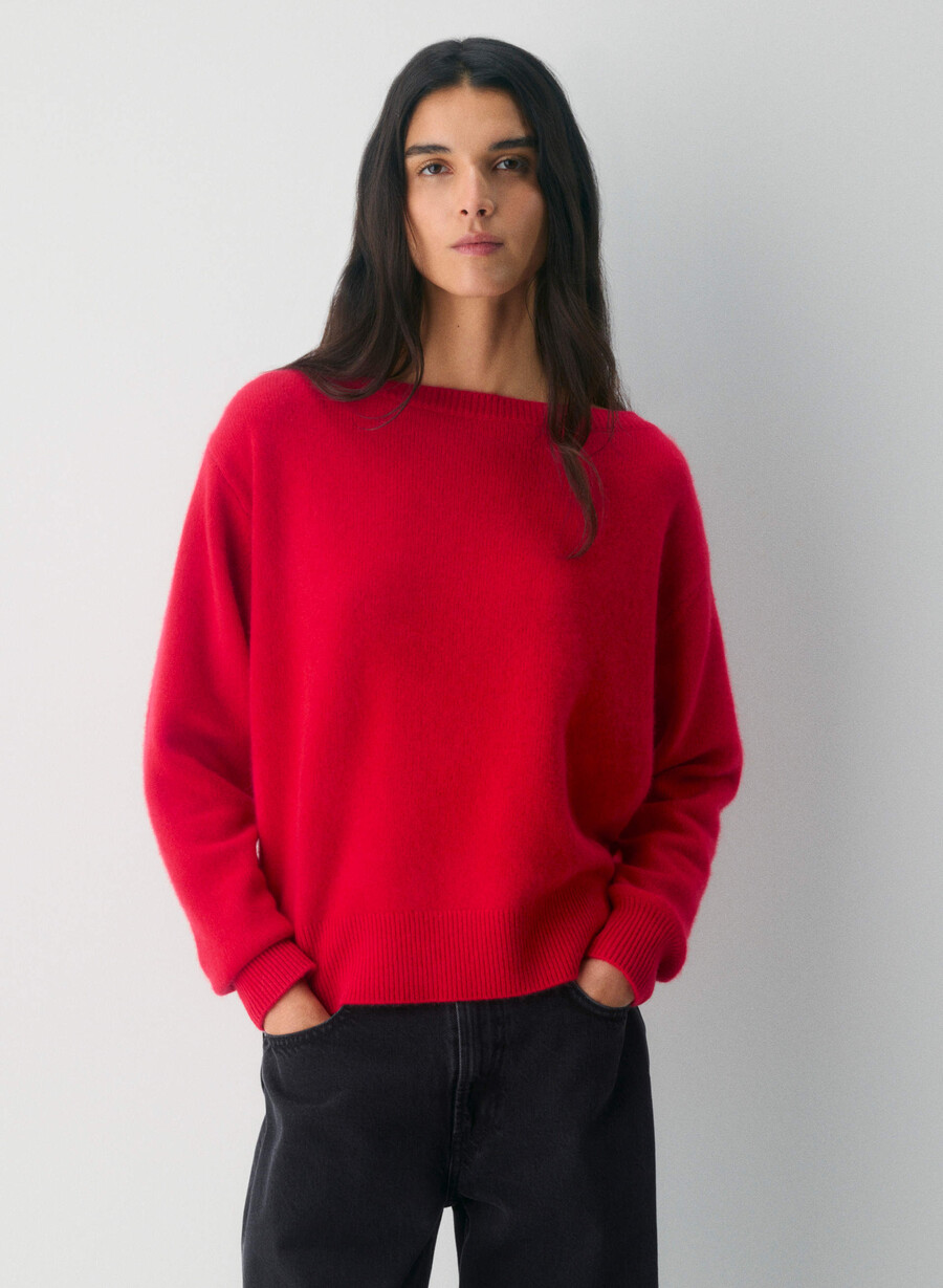 essential cashmere nuance genser blinkende rØd