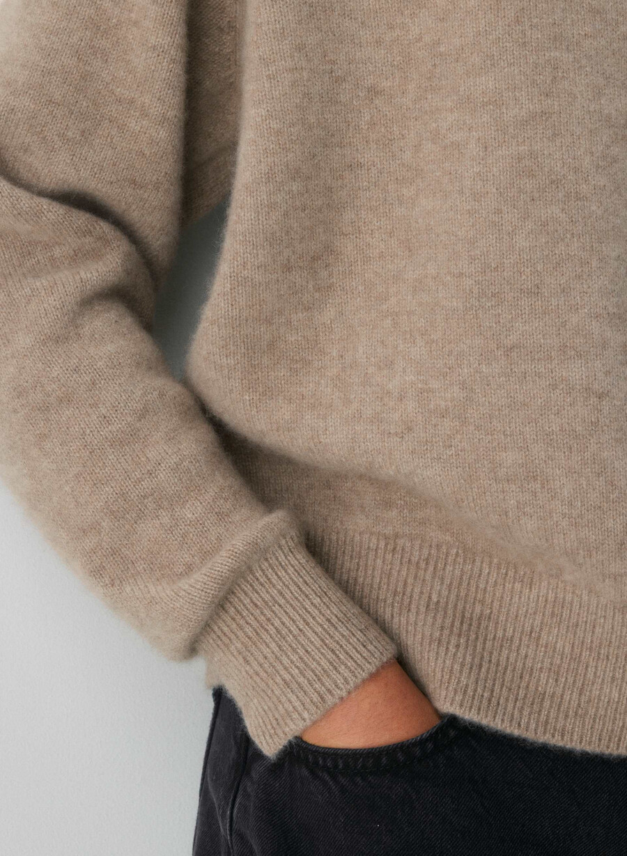 essential cashmere nuance genser undyed hthr nmd taupe