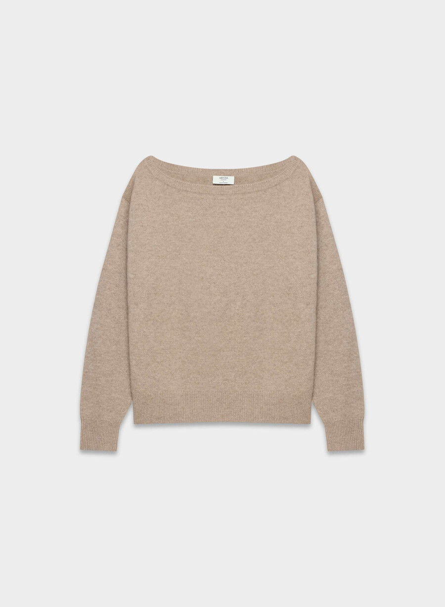 essential cashmere nuance genser undyed hthr nmd taupe