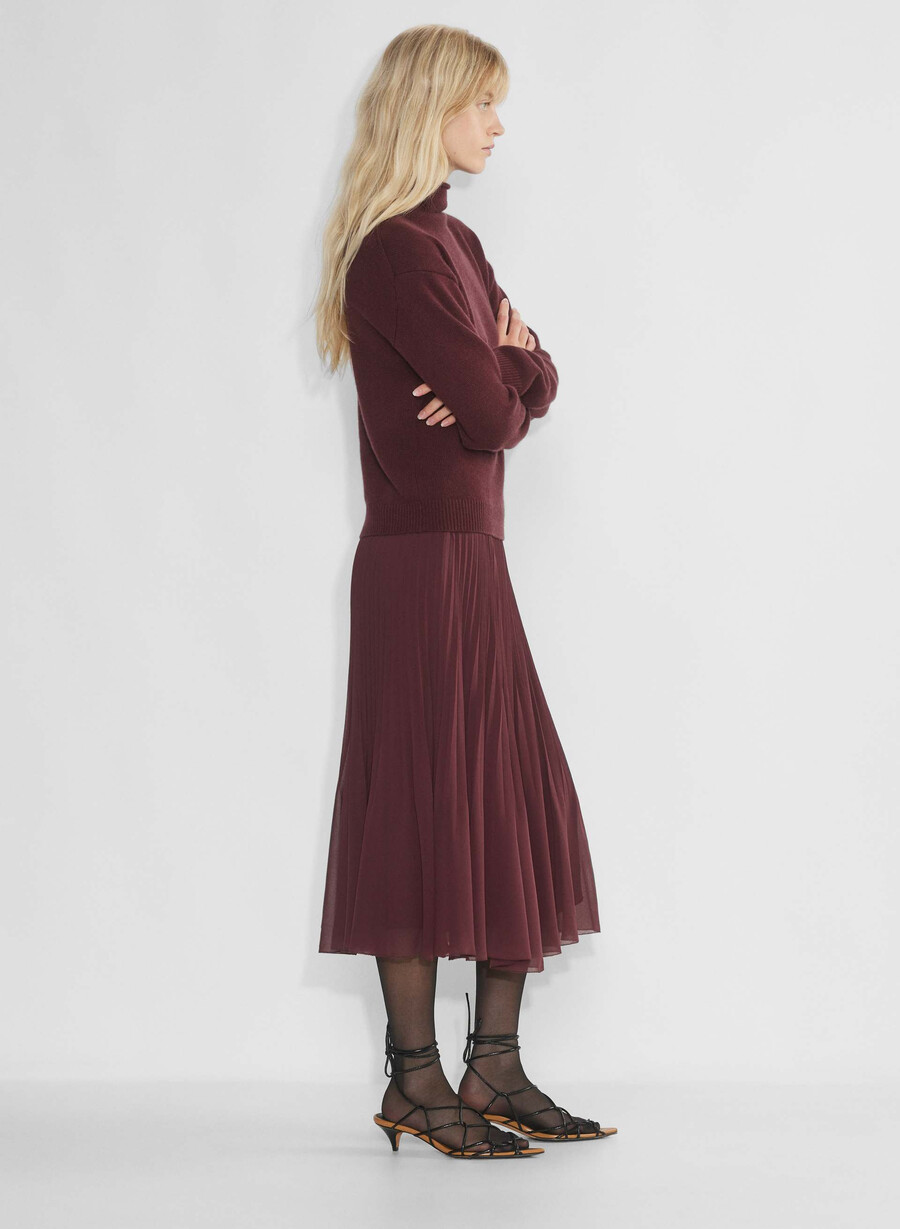 kasjmir mockneck genser sumac burgundy