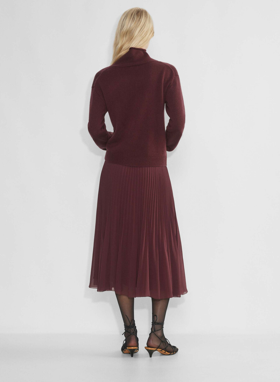 kasjmir mockneck genser sumac burgundy