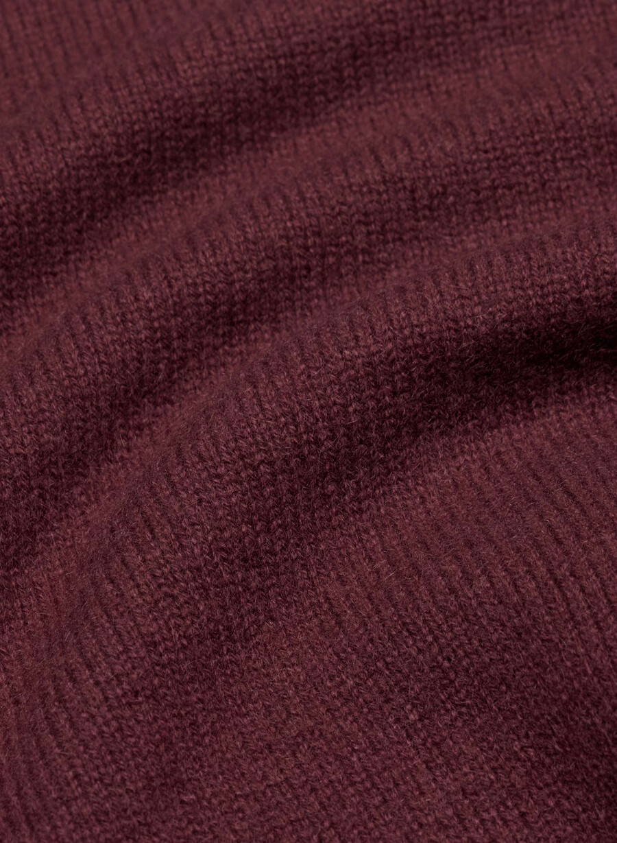 kasjmir mockneck genser sumac burgundy