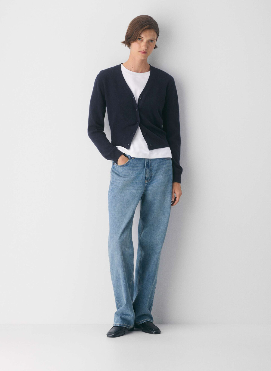 bar kasjmir v-hals cardigan admiral