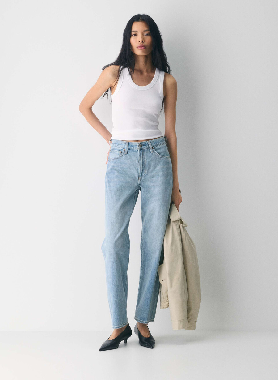 denim forum 90-tallets marlo høyt midje-jeans 7 år blå taboo