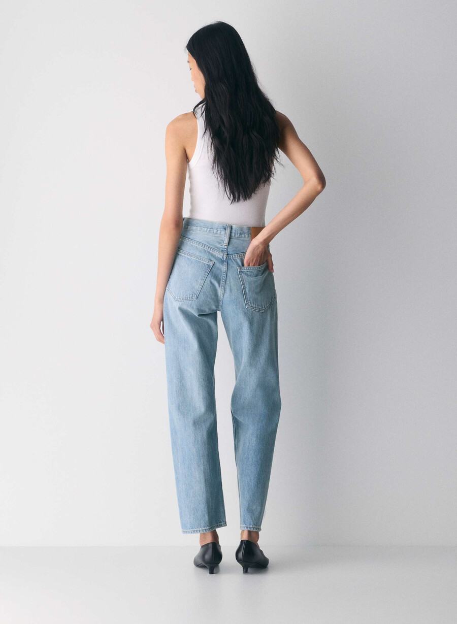 denim forum 90-tallets marlo høyt midje-jeans 7 år blå taboo