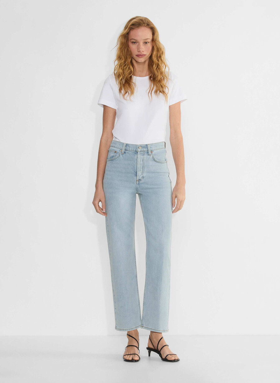 denim forum arlo høy-rise rett jeans 15 År brl thr bleu