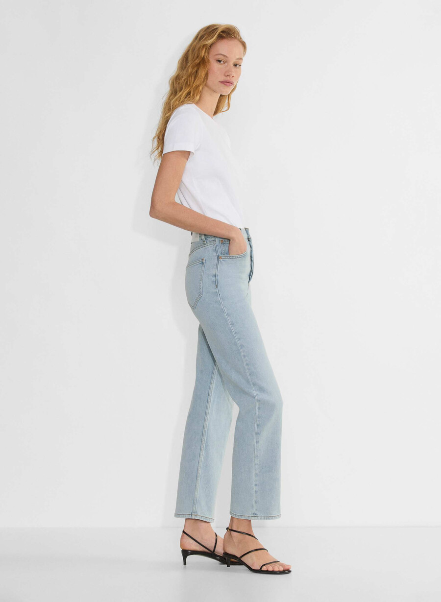 denim forum arlo høy-rise rett jeans 15 År brl thr bleu