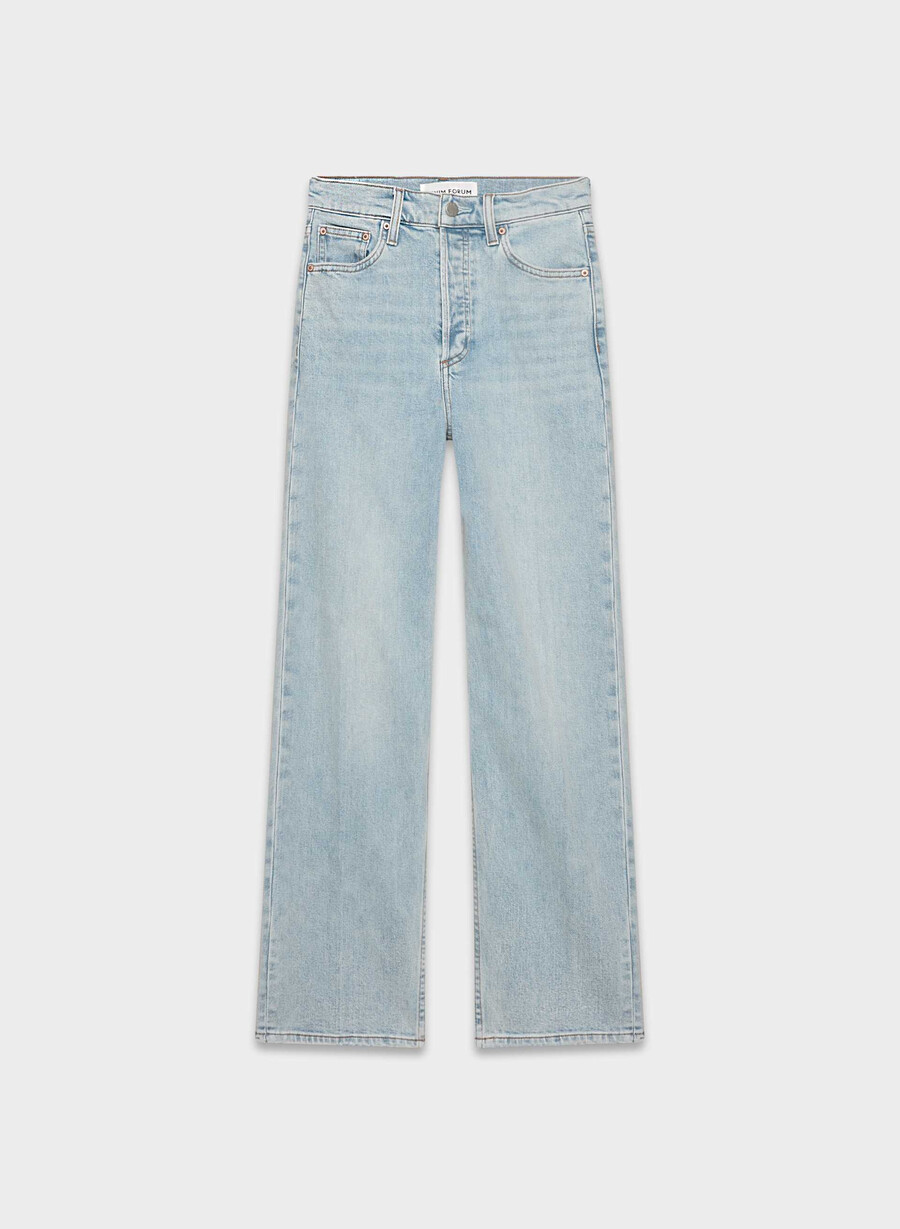 denim forum arlo høy-rise rett jeans 15 År brl thr bleu