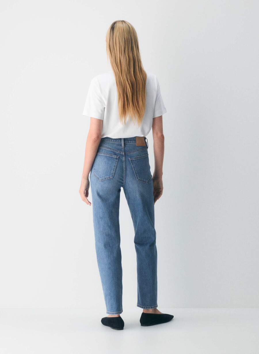 denim forum arlo høy-rise rett jeans 5 År kiss n tell svart
