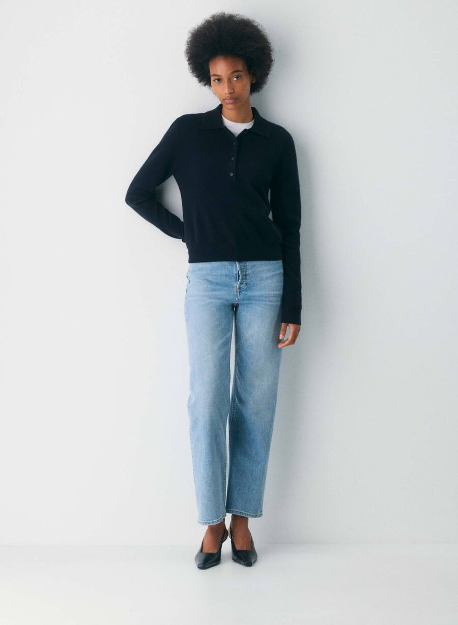 denim forum arlo high-rise straight jeans 7 År bleu taboo